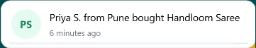 Proofly recent sales notification