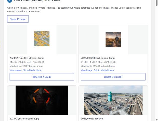 Discounly Unused Image Cleaner: Check unused images 10 at a time