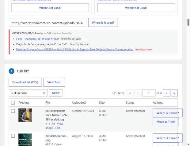 Discounly Unused Image Cleaner: Where is it used? lookup